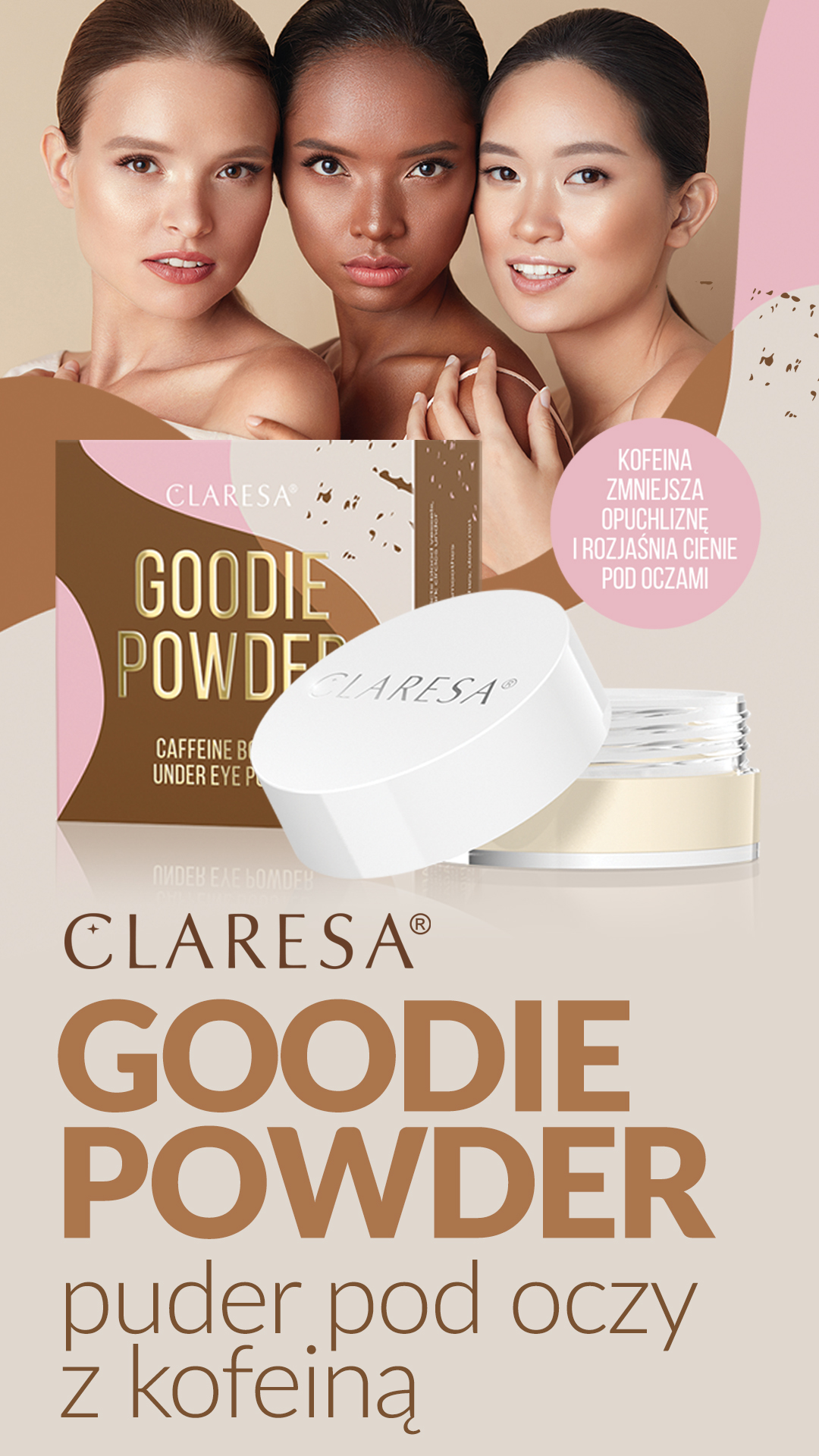 GOODIE POWDER puder pod oczy z kofeiną 6g Claresa